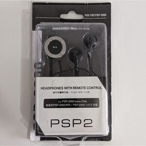 New Psp White headset with remote control for PSP 2000